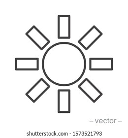 Sun icon vector for your web design, logo, UI. illustration