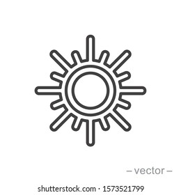Sun icon vector for your web design, logo, UI. illustration