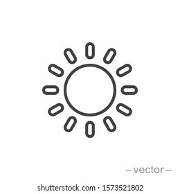 Sun icon vector for your web design, logo, UI. illustration