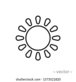 Sun icon vector for your web design, logo, UI. illustration