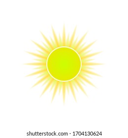 Sun icon for weather design. Vector logo