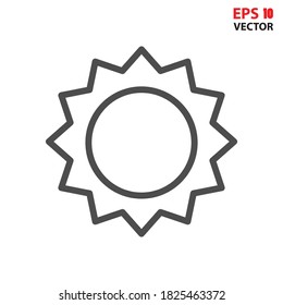 Icono de Sol. Concepto de icono de pronóstico meteorológico. Ilustración vectorial Eps 10.
