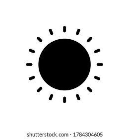 Sun icon, weather symbol. Vector illustration