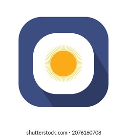 Icône soleil, symbole météorologique, illustration vectorielle d'icône Météo.