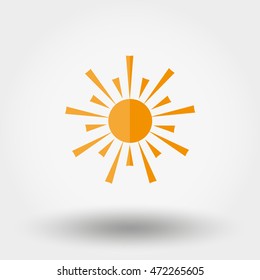 Sun. Icon for web and mobile application. Vector illustration on a white background. Flat design style.
