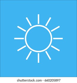 sun icon white and blue sky