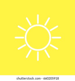 sun icon white and yellow sky
