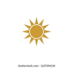 Sun icon. yellow sun design template