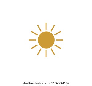 Sun icon. yellow sun design template