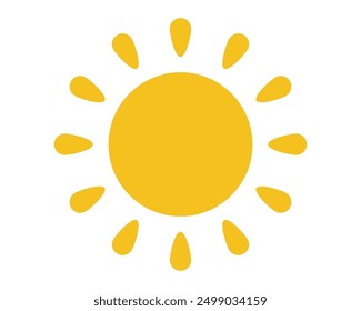 Sun icon. Yellow sun icons. Shine sun ray. Sunset icon collection. Yellow sun icons. Vector illustration