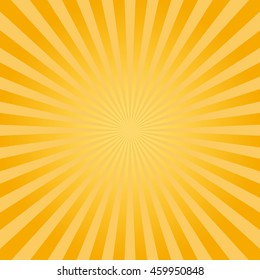Sun Icon Yellow Orange Red Burst Retro Background Vector