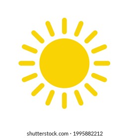 Sun icon, Yellow Sun. Vector illustration.  