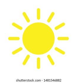 sun icon. yellow sun vector. weather icon