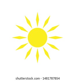 sun icon. yellow sun vector. weather icon