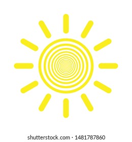 sun icon. yellow sun vector. weather icon