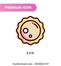 sun icon for your website design, logo, app, UI. Vector graphics illustration and editable stroke. sun icon lineal color design.