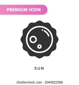 sun icon for your website design, logo, app, UI. Vector graphics illustration and editable stroke. sun icon glyph design.