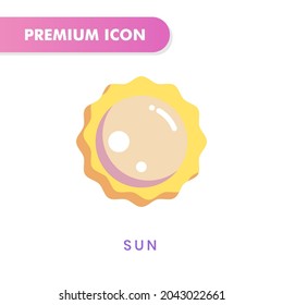 sun icon for your website design, logo, app, UI. Vector graphics illustration and editable stroke. sun icon flat design.