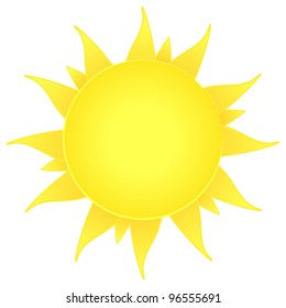 Sun Iconcartoon Beach Nature Stock Vector (Royalty Free) 96555691