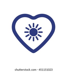   Sun  icon.Flat design.