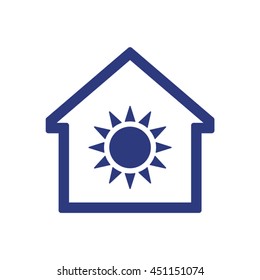   Sun  icon.Flat design.