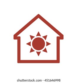   Sun  icon.Flat design.
