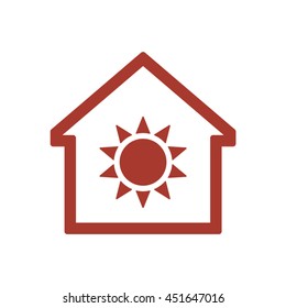   Sun  icon.Flat design.