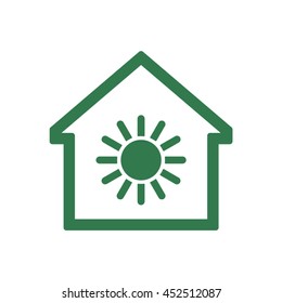   Sun  icon.Flat design.