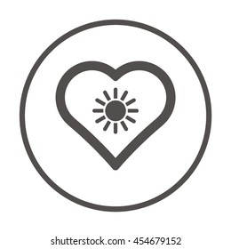   Sun  icon.Flat design.