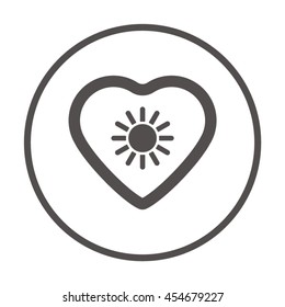   Sun  icon.Flat design.
