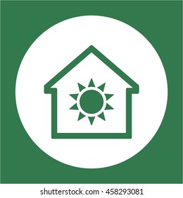   Sun  icon.Flat design.