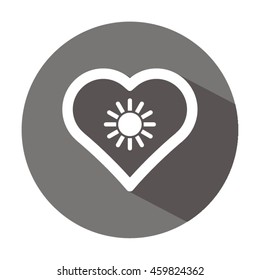   Sun  icon.Flat design.