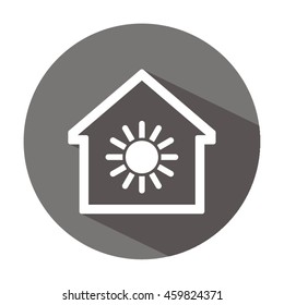   Sun  icon.Flat design.