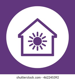  Sun  icon.Flat design.
