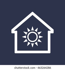   Sun  icon.Flat design.