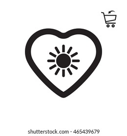   Sun  icon.Flat design.
