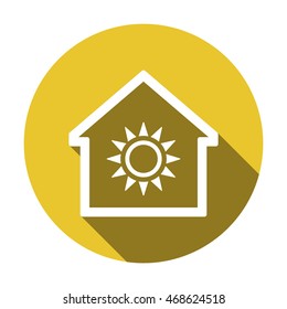   Sun  icon.Flat design.