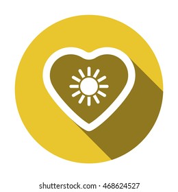   Sun  icon.Flat design.