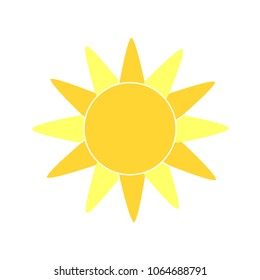 Sun icon,flat design illustration