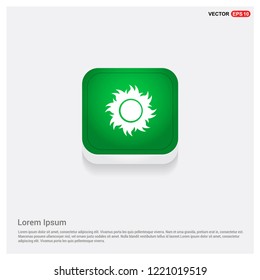 Sun IconGreen Web Button - Free vector icon