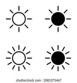 Sun icons for apps and web sites