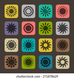 Sun icons collection