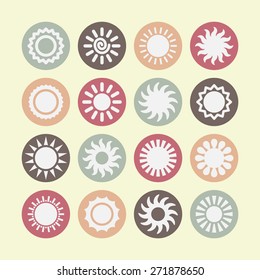 Sun icons collection