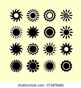 Sun icons collection