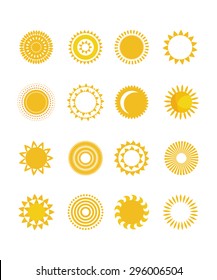 Sun icons collection