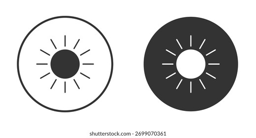 Sun Icons Collection. Gefüllte flache Symbole
