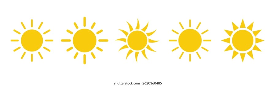 Sun icons collection. Sunshine vector sign. Sun. Sunset icon collection. Sun vector illustration