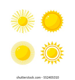 Sun icons collection vector illustration.