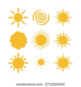 Conjunto de Vector de Colección Sun Icons