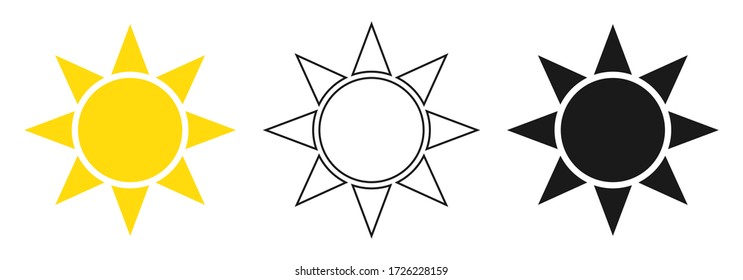 Sun-Icons, Grafikdesign-Template, Vektorgrafik